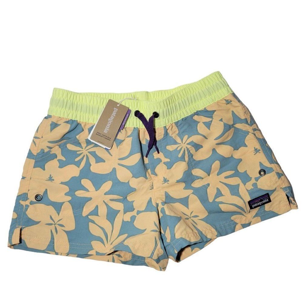 Patagonia Baggies Shorts Girls Youth Large (12) Hybrid Swim Costa Rica Peach NWT